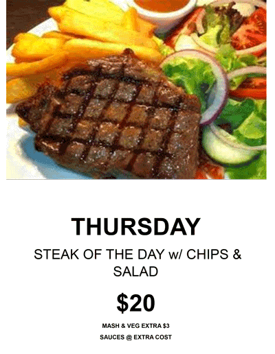 Alroy Tavern Daily Special Thursday